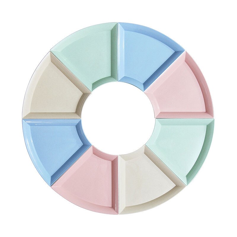 Dinnerware Rice Bowl Plate Set Combination Round Circle Food Tray Fruit Sara Dishes For Lunch And Dinner Plastic Tableware