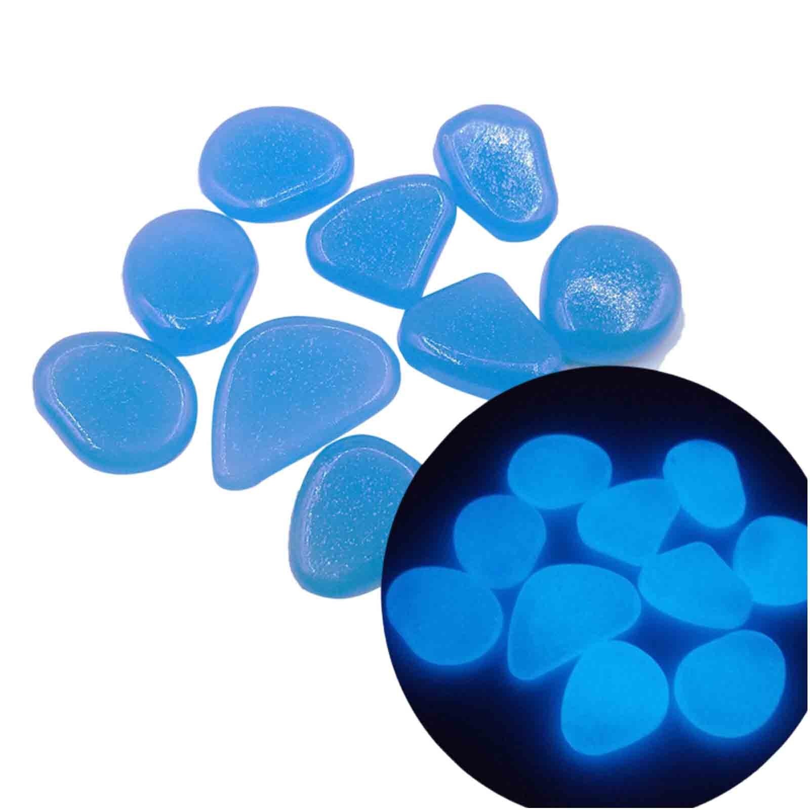 Glow in The Dark Pebbles Luminous Stones Rocks For Garden Glowing Aquariums Fish Tank Walkways Path Patio Lawn Decor 100PCS: B