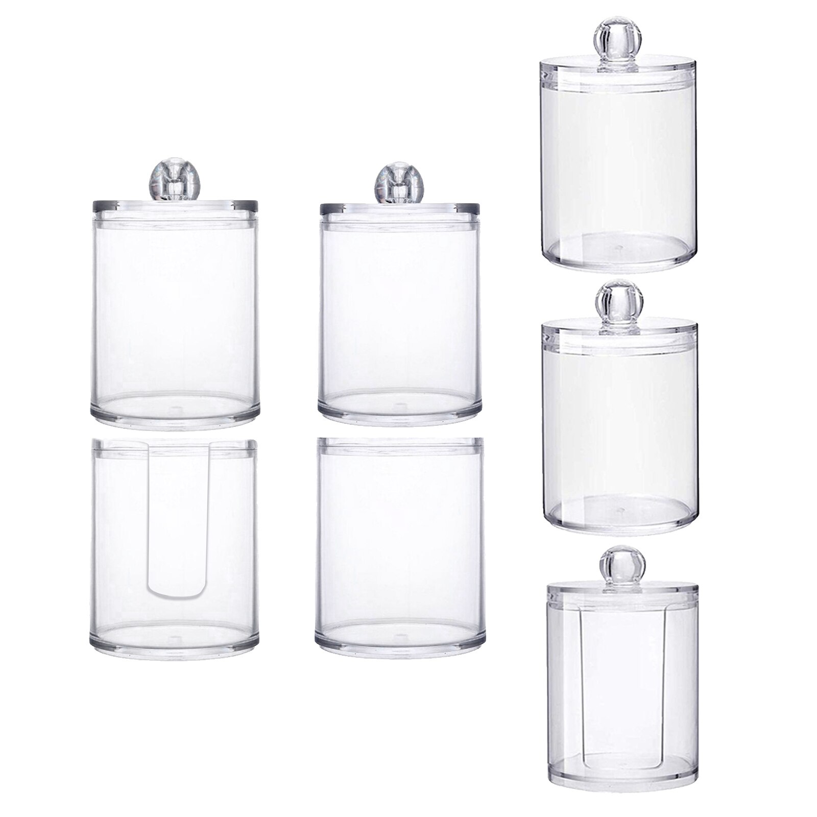 Clear Acrylic Cotton Pad Container for Cotton Swab Holder Organizer with Lid