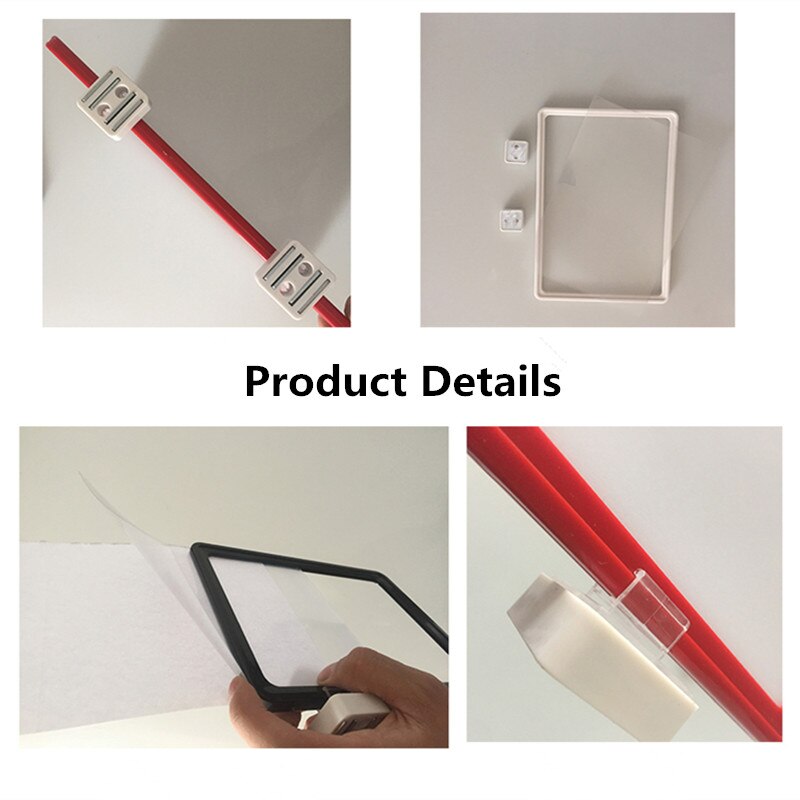 A6 magnetiska hyllor skylthållare display ram snabbköp produkt prisetikett pappershållare kartong