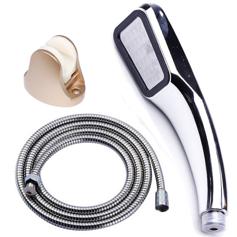 1.5m 2m PVC Shower Hose For Bath Hand Shower Head Flexible PVC Shower Hose Smooth Silver High Pressure Flexible Hose: set 1