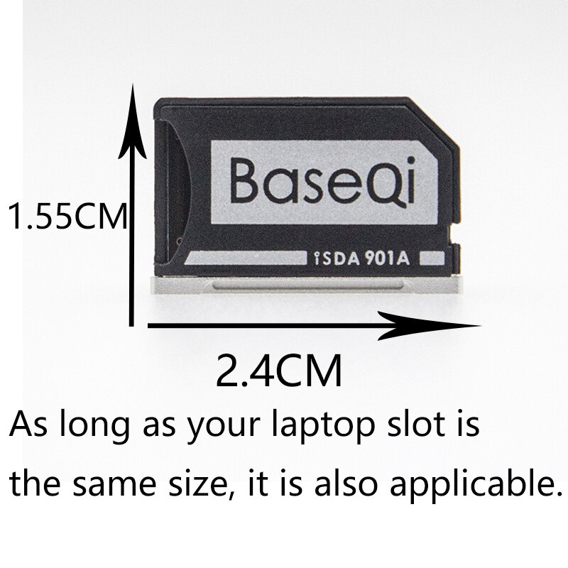 BaseQi-Adaptador de aluminio para ASUS 901A, lector de tarjetas de memoria Flash TF, unidad Micro SD a SD, para ASUS A401L/ASUS U4100