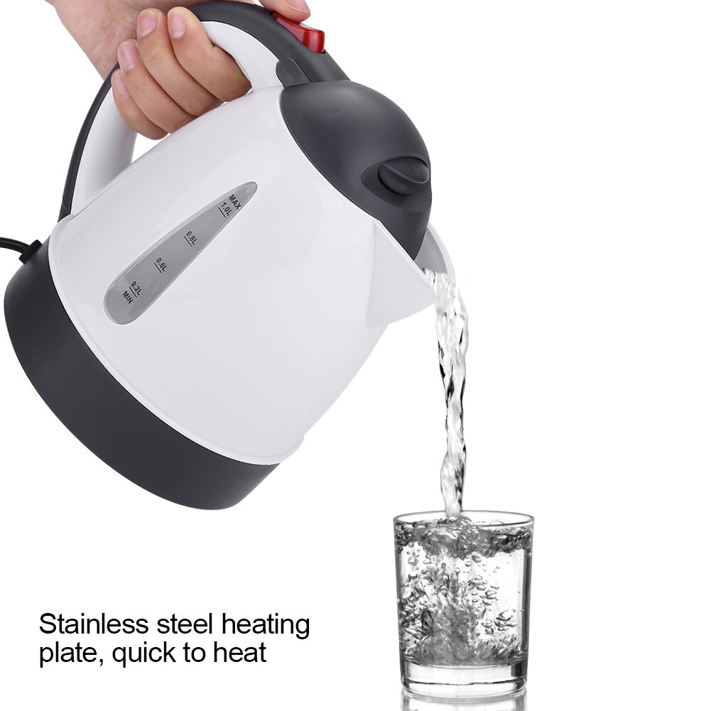 250W Tragbare 1000ml 24V Elektrische Wasserkocher Edelstahl Reise Auto Lkw Wasserkocher Wasser Heizung Flasche Für Tee kaffee, Der