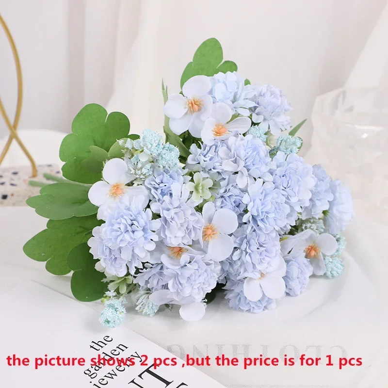 Kunstmatige Begonia Madeliefje Boeket Zijde Nep Bloemen Groene Plant Winkelcentrum Decoratie Simulatie Bloem Blauwe Madeliefjes Begonia 'S: Blauw