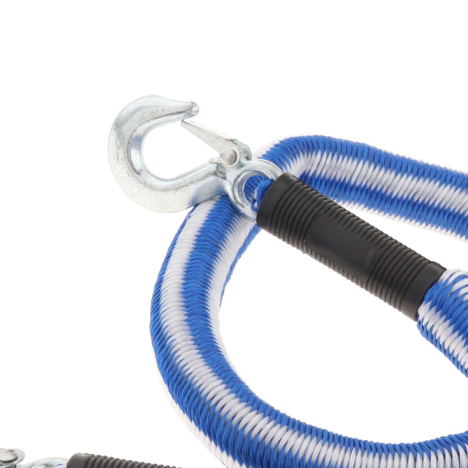 1 Ton Vehicles Car Trailer Towing Rope Recovery Tow Strap with Hooks 125x4cm