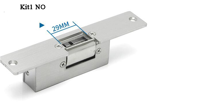 12V Electric Door Strike Stainless steel Strike Lock for Access Control Cylindrical Locksets Latchbolt Lock: Kit1 NO