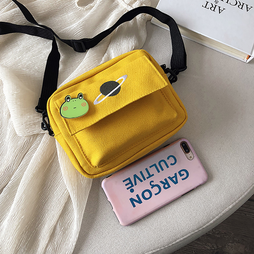 Sac femme extérieur fermeture éclair toile sac de messager Sport arc-en-ciel hip hop sac adolescent filles voyage téléphone sac à main torebka damska