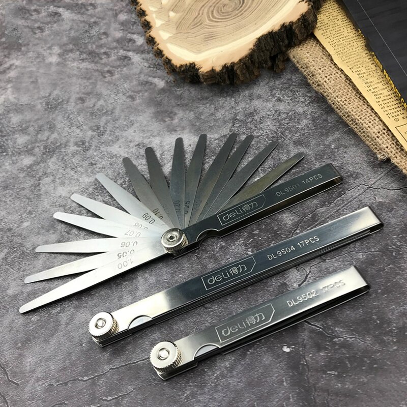 Jauge D'épaisseur (feuilles à Palper) - 17 Lames De 0.02 à 1mm - Acier Carbone - Longueur 20cm - 2
