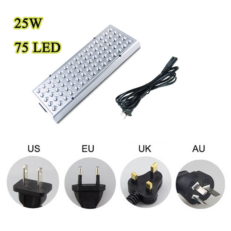 25W/45W LED Pflanzen Wachsen Tafel licht cultivo Wachsende Phyto Lampe UV IR Bausatz Für Innen Gewächshaus growbox zimmer gemüse zelt: 25W 75LED / EU