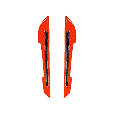 2 sztuk/zestaw samochodów odblaskowe naklejki ostrzegawcze Precut odblaskowa taśma znakująca lusterko wsteczne naklejki antykolizyjne: rubin