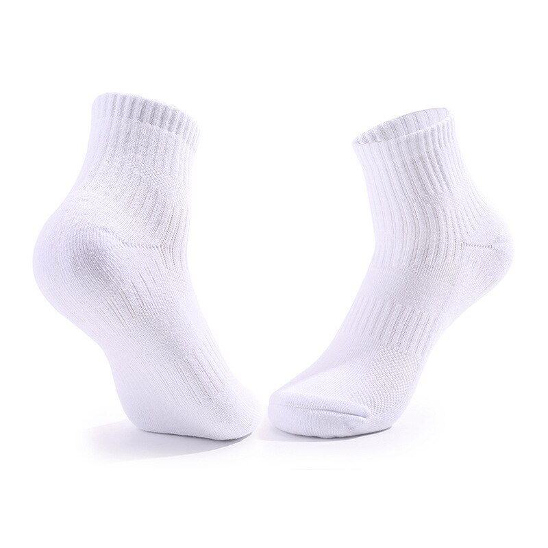 3 pares de toalha grossa única absorver suor meias de basquete unisex exercício de fitness wear macio confortável caminhadas ciclismo meias: white