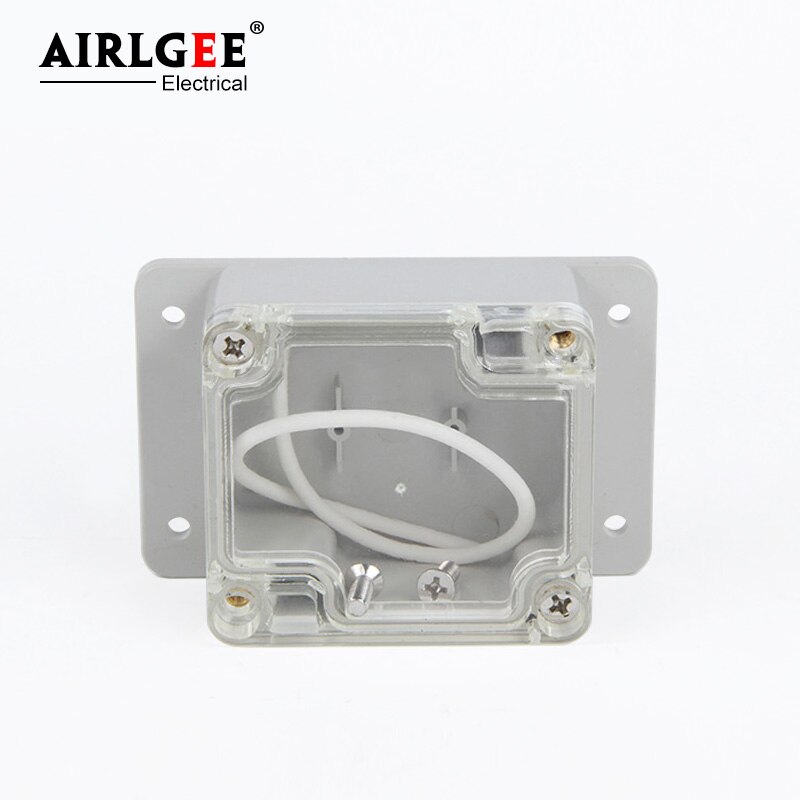 63*58*35mm outdoor transparent cover cable junction box with ear small waterproof box IP65 sealed box