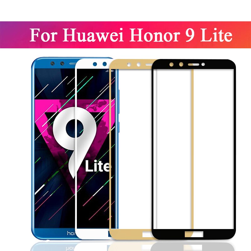 9h heltäckande skärm härdat för huawei honor 9 lite skyddsfilm för huawei honor 9 9 ljus skyddsfilm på hono 9 9 lite