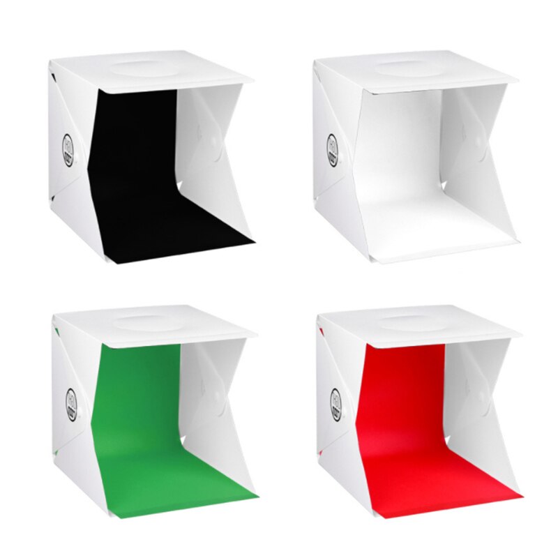 Portable Mini Photography LED Lightbox Tent+4 Backdrop Cloth USB Port Studio Room Tabletop Shooting Background Decoration