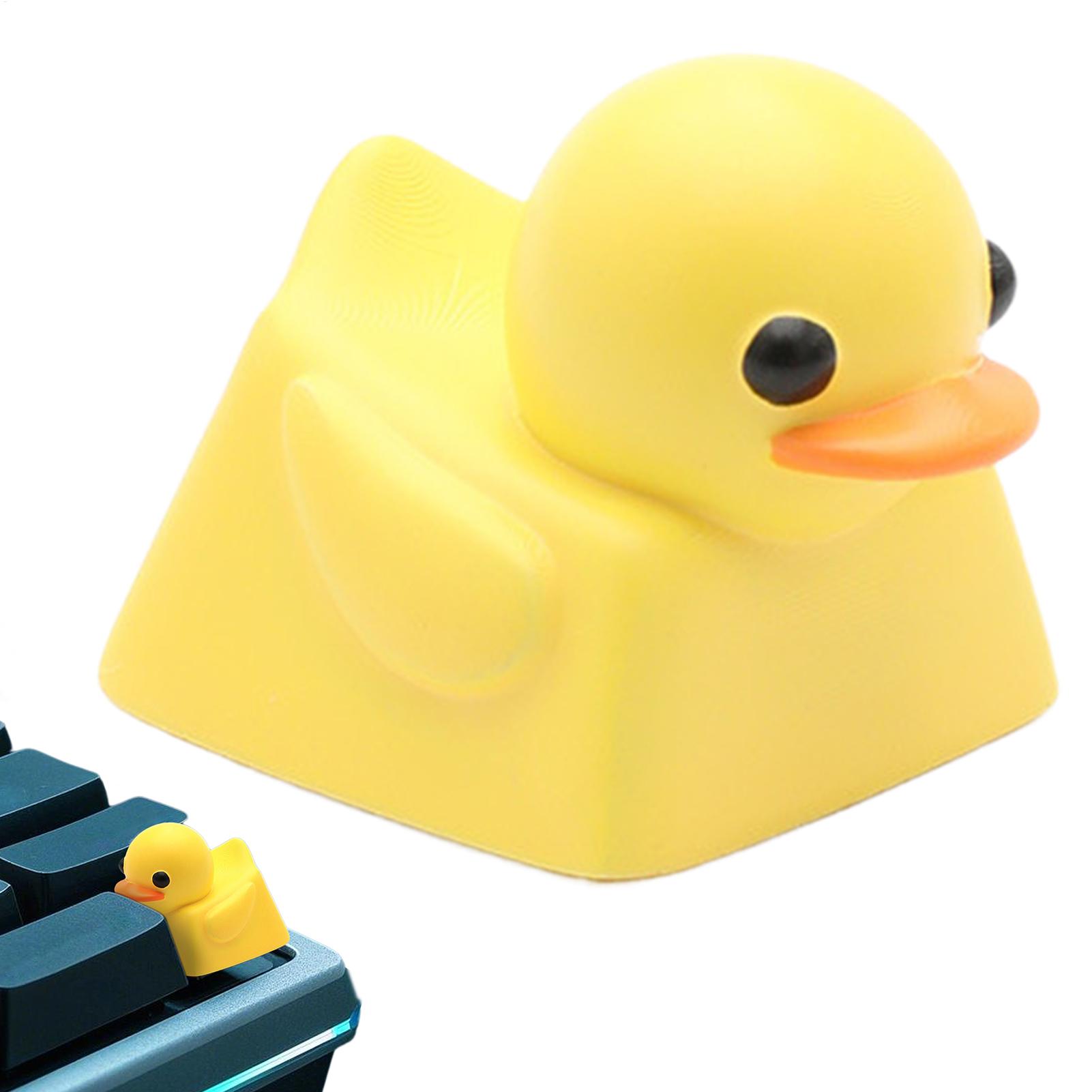 Gorros de teclado de pato personalizados, teclas artesanales de pato amarillo, juego de teclas amarillas, accesorios de juego, decoraciones, para amantes de los patos