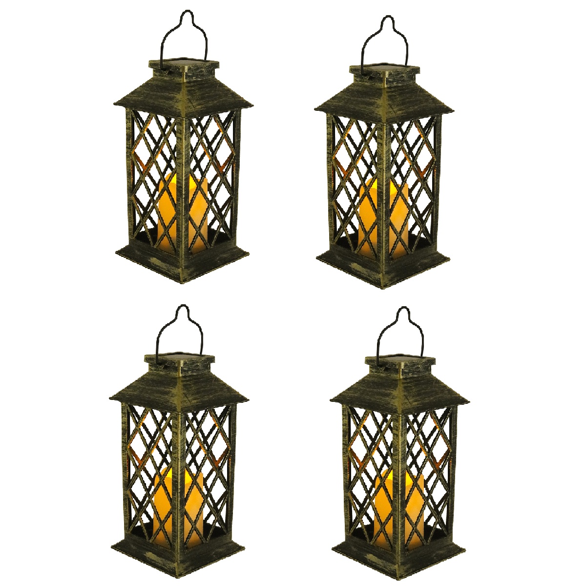 Lámpara de vela Solar, luz LED nocturna, candelabro Retro para el hogar, patio, decoración del pasillo, luces colgantes, lámpara de vela iluminada para escritorio: Luna Azul