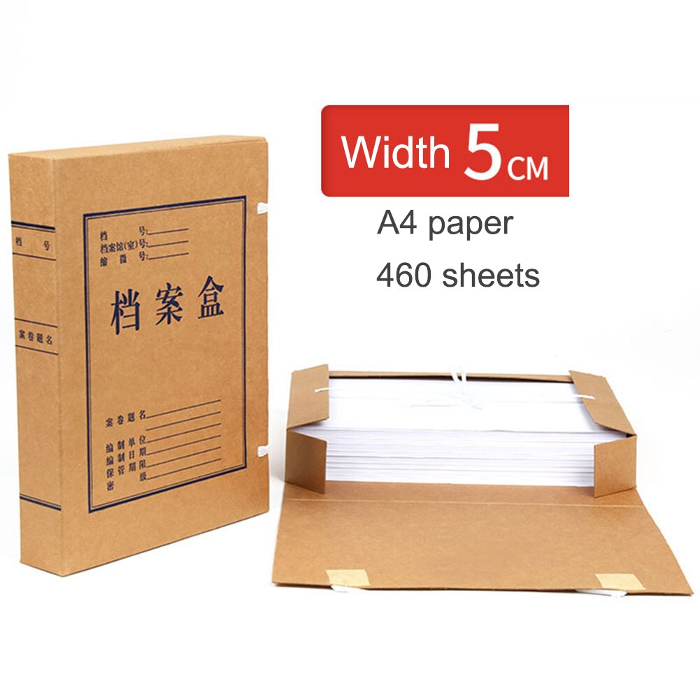 Bærbar  a4 papir dokumentfil kasse opbevaringspose filer mappe letvægts organisator filkasse skolekontorartikler: Bredde 5cm