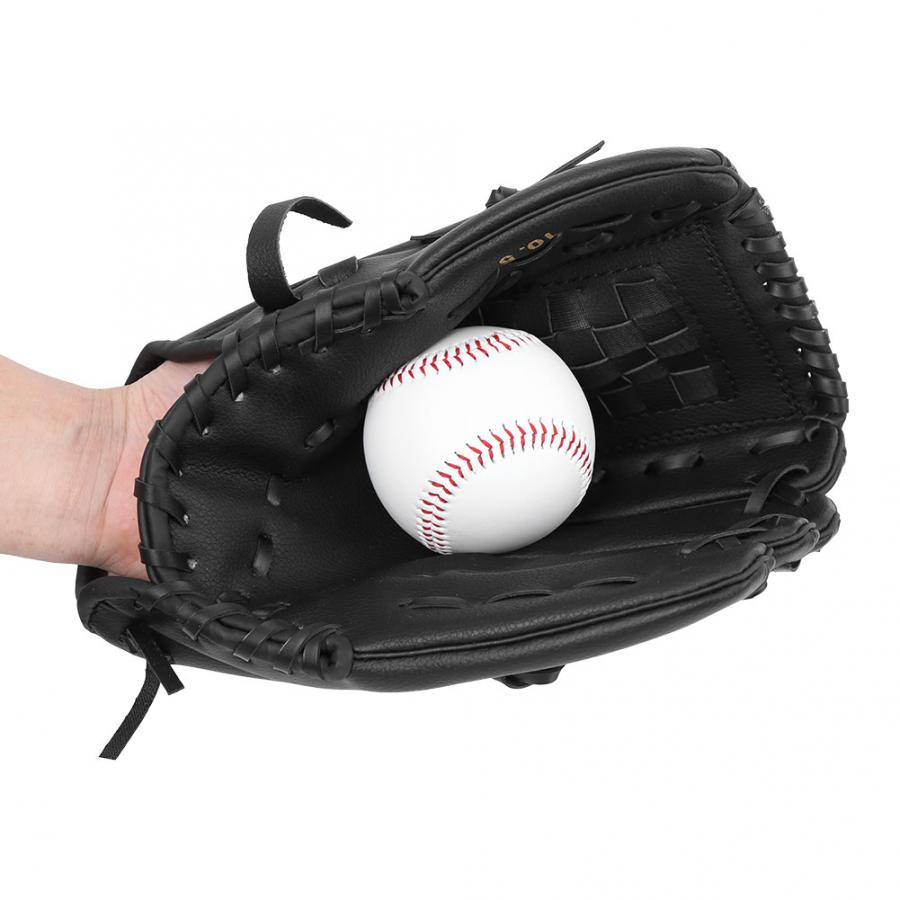 Fortykket softball baseball handske 10.5 tommer barn teenager voksen fuld model infield pitcher baseball handske softball træning