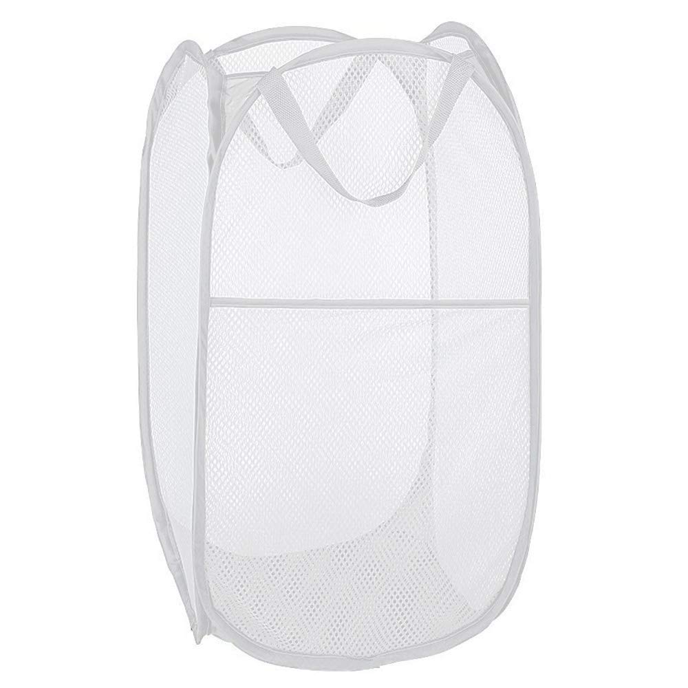 Mesh Popup Laundry Hamper - Portable, Collapsible for Storage and Easy to Open. Folding Pop-Up Clothes Hampers are Great for The