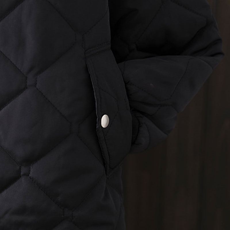 Parka negra Otoño Invierno para mujer de talla grande, abrigos y chaquetas sólidas de manga completa con cremallera, chaqueta de plumón para mujer, novedad de