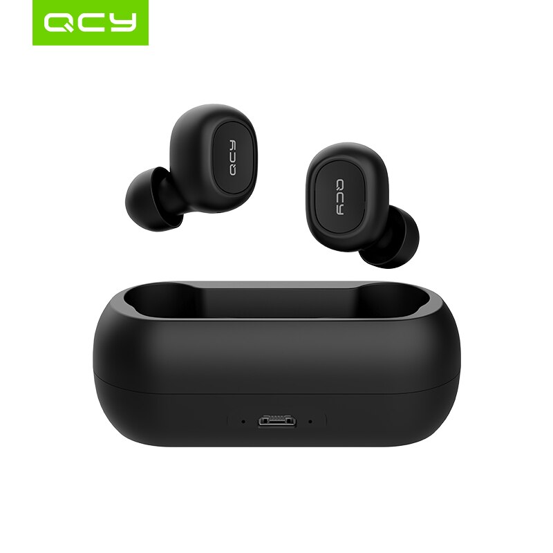 QCY T1C HIFI wireless bluetooth sports earphones AAC SBC touch control headphones: T1C-Black