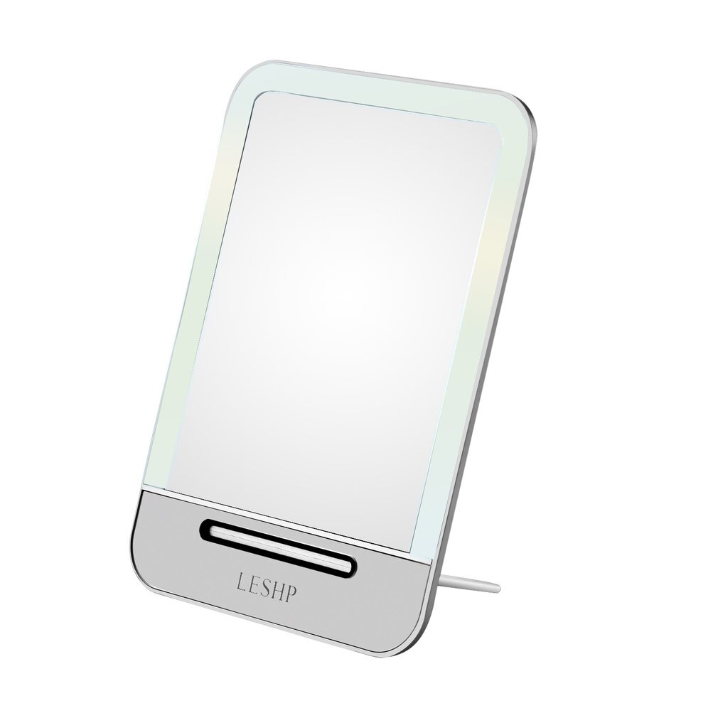 LESHP portátil de ahorro de energía 29 LED recargable de alto brillo de larga vida sin radiación 3 Modo almohadilla táctil LED cosmético espejo: UK