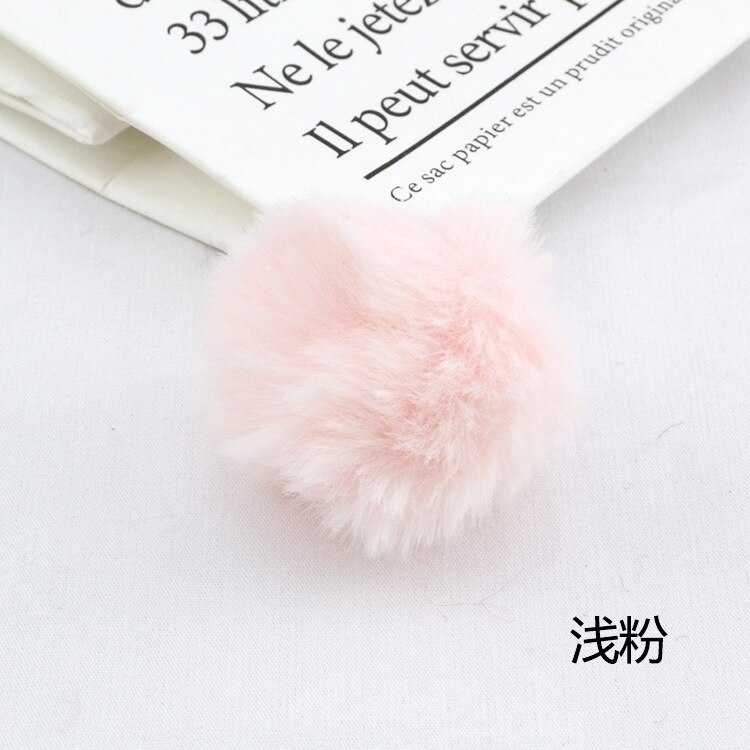 20 stks/partij 3.5cm Faux Fur PomPom DIY Konijn Haarwortel Tas pom pom Bal sleutelhanger Voor Vrouwen Auto haarspeld Zak Sleutelhanger Hoofddeksels