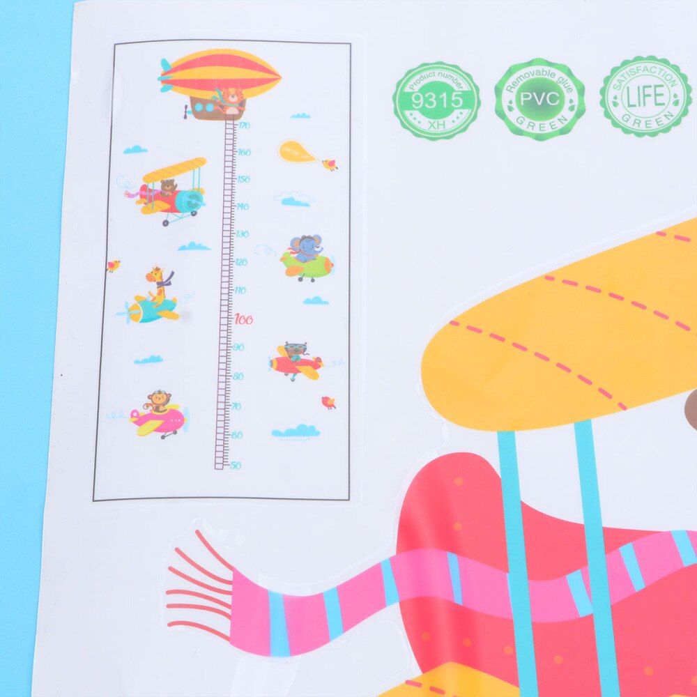Kids Height Growth Chart Wall Sticker Measurement Ruler Removable Cat Fish Whale Octopus Crab Cute Cartoon Wallpaper Art Home Dé