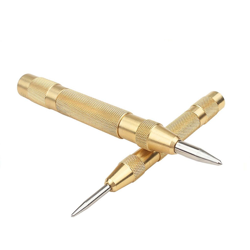 Automatic Center Pin Punch Spring Loaded Marking Starting Holes Tool Wood Press Dent Marker Woodwork Tool Drill Bit