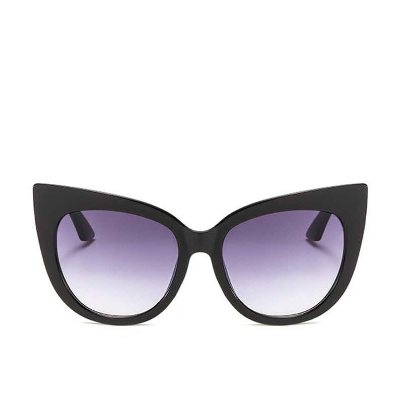 Luxe cat eye zonnebril voor dames, glanzend rood, sexy zonnebril voor dames,  uv400 ronde tinten oculos de sol: Zwartgrijs