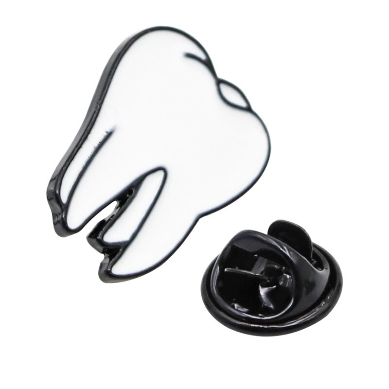Broches con forma de diente muy bonitos, broche de dentista saludable de dibujos animados, alfileres como para clínica Dental: D 1pc