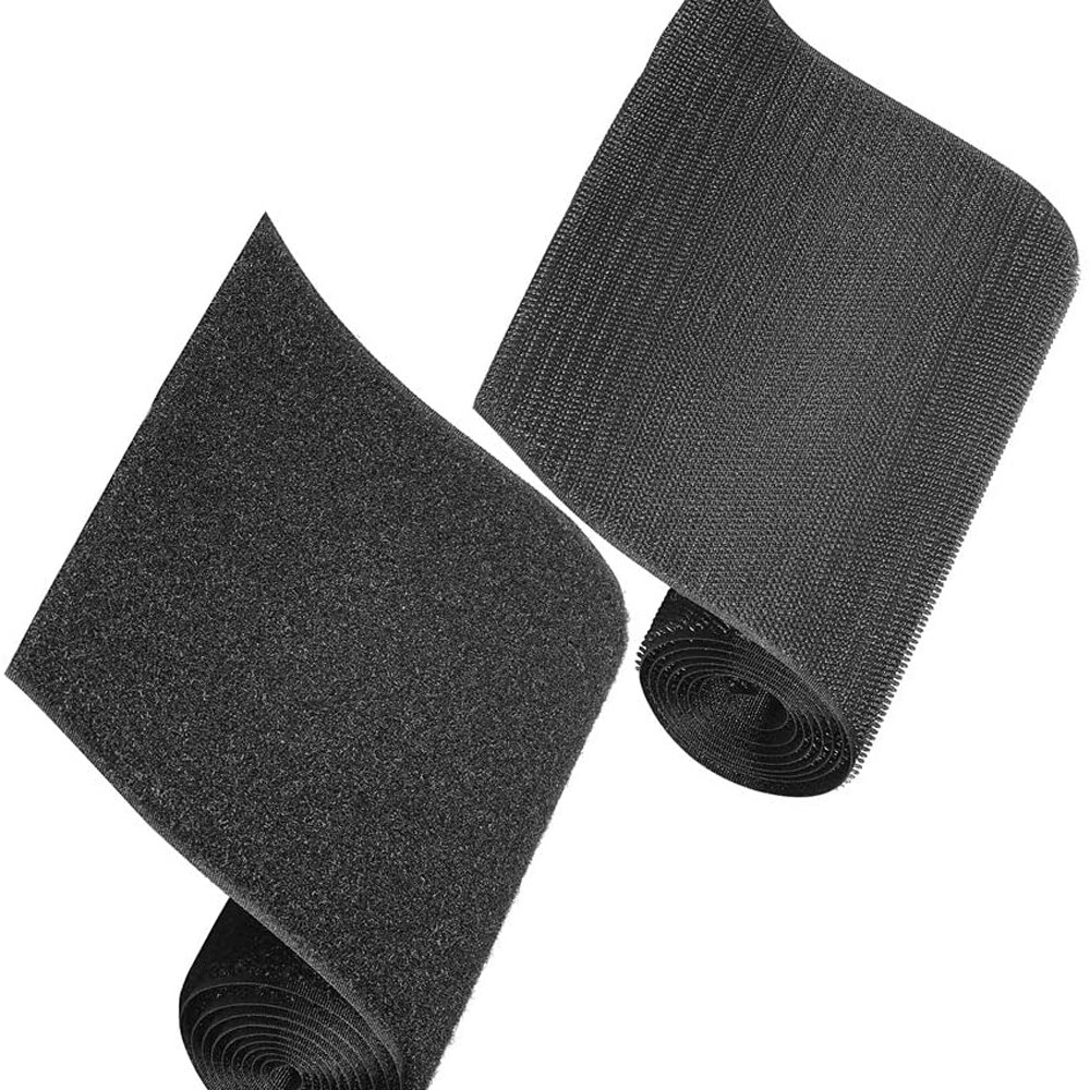 150mm leveä ompele koukulla ja silmukalla tarttumaton kiinnitysteippi nylon kangas koukkusilmukka teippi musta valkoinen taikateippi tarra 1m/ paria