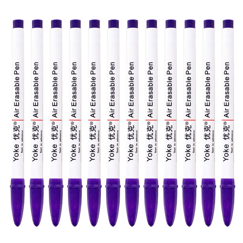 12 Pieces Ink Marker Erasable Auto-Vanishing Pen for Grommet Needlework Tool
