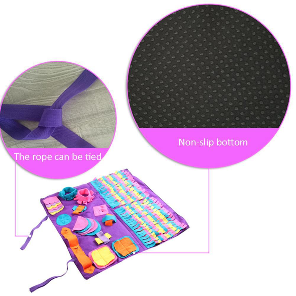 Pet Dog Sniffing Mat Find Food Training Blanket Detachable Stitching Dog Mat For Relieve Stress Puzzle Sniffing Nosework Blanket