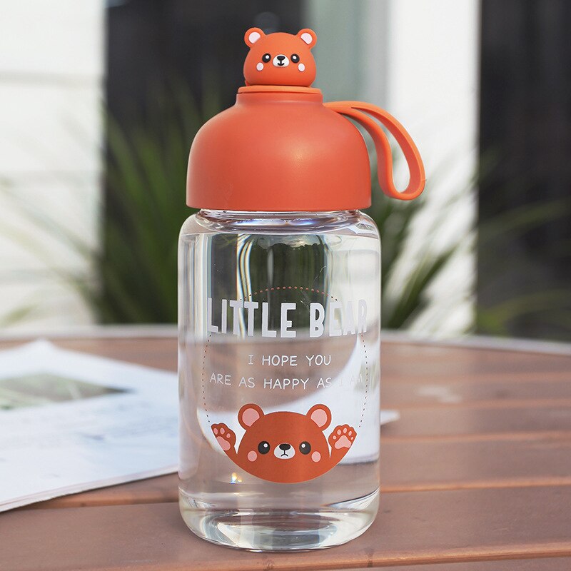 Bouteille d'eau en verre pour enfant/fille, 300ml, tasse à jus, tasse à lait, anti-fuite, en plein air, Sport, dessin animé, mignon: 5