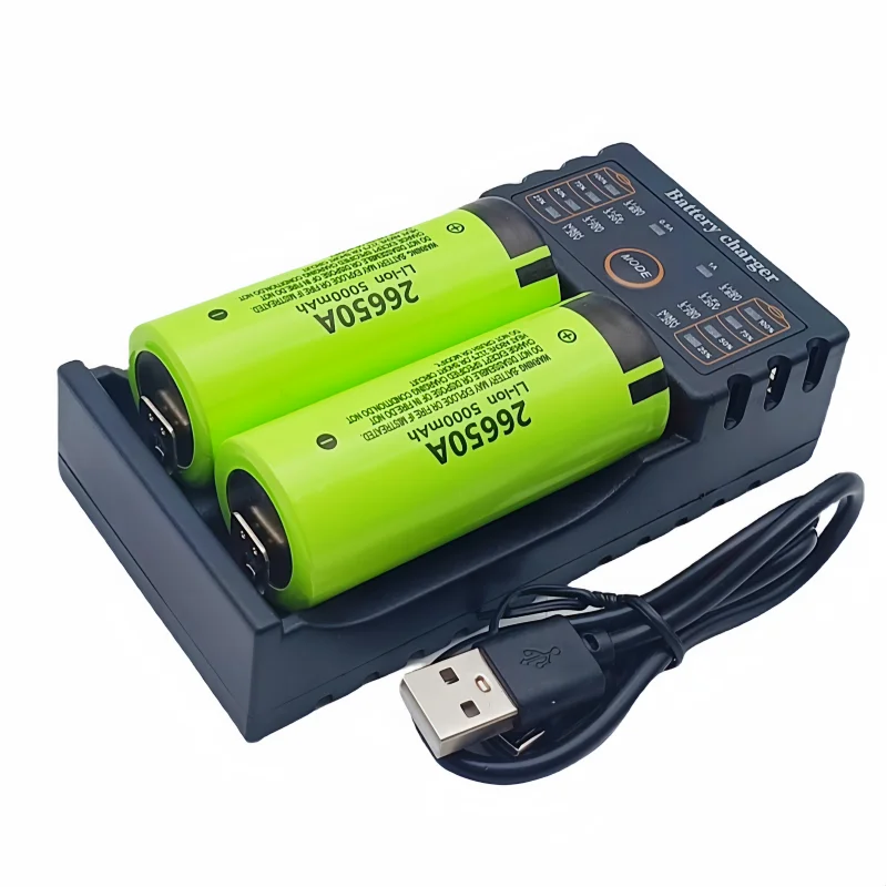100% brand ,original,high,true capacity 26650A 5000mAh 3.7V lithium-ion rechargeable battery 26650 flashlight