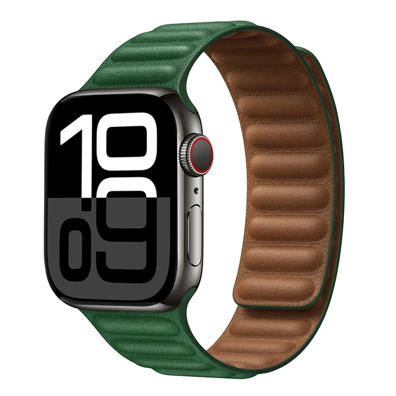 officiële website lederen band voor Apple Watch Band 45 mm 46 mm 42 mm 44 mm 40 mm magnetische lus link armband iWatch 49 mm 10 9 8 7 6