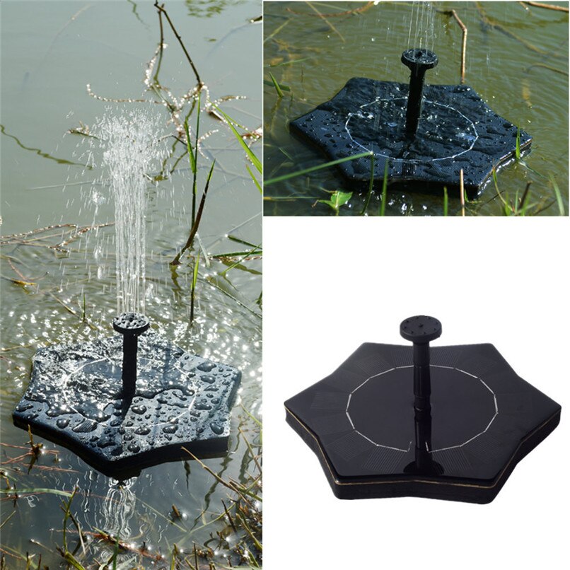 Solar Power Bird Bath Fountain Water Floating Small Pond Garden Patio Decoration Yard &Garden Decor Garden Supplies #2h01