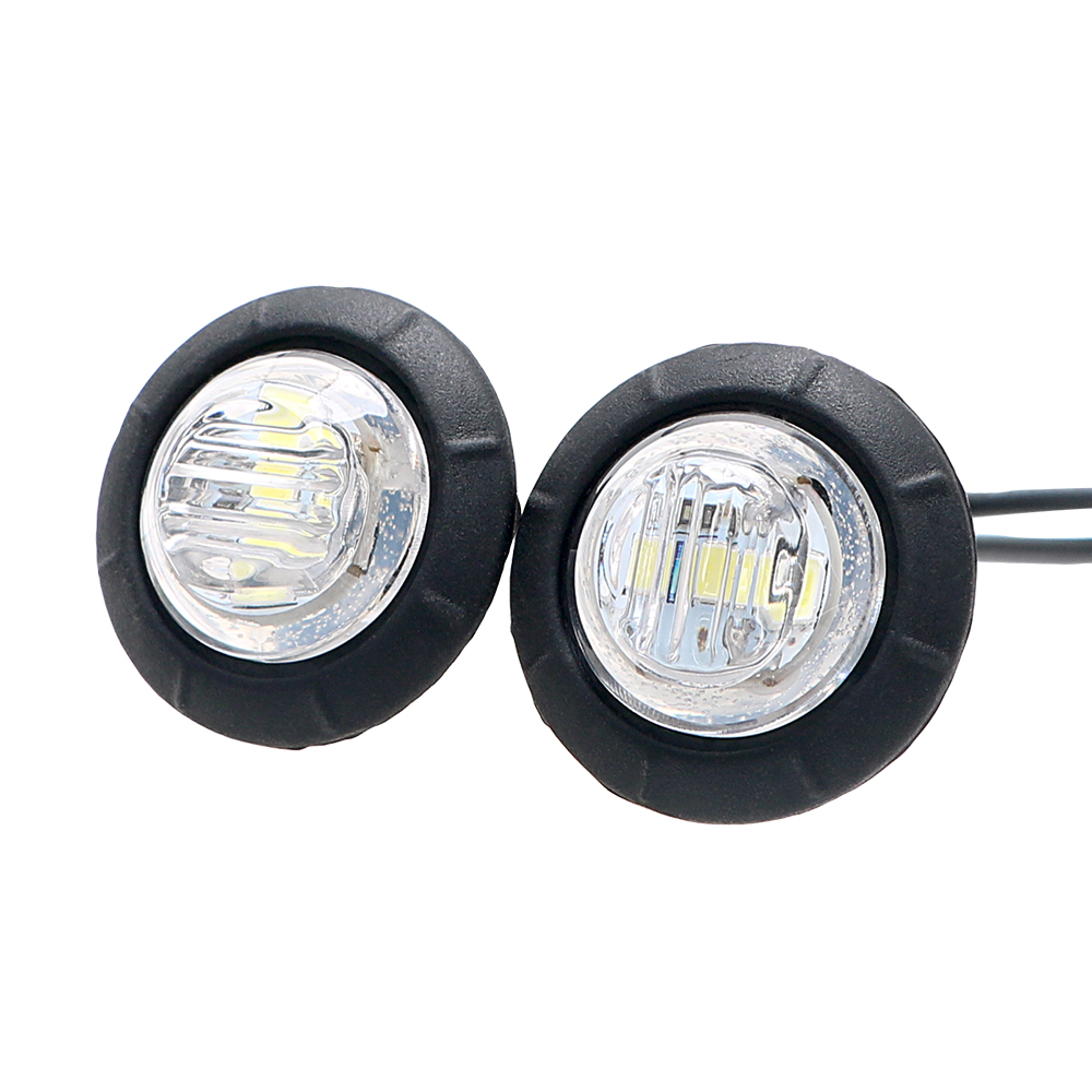 Luces traseras de 12V, luces de señal de freno de motocicleta, luces LED de posición lateral, indicador trasero de posición, accesorios para remolque y camión: Blanco