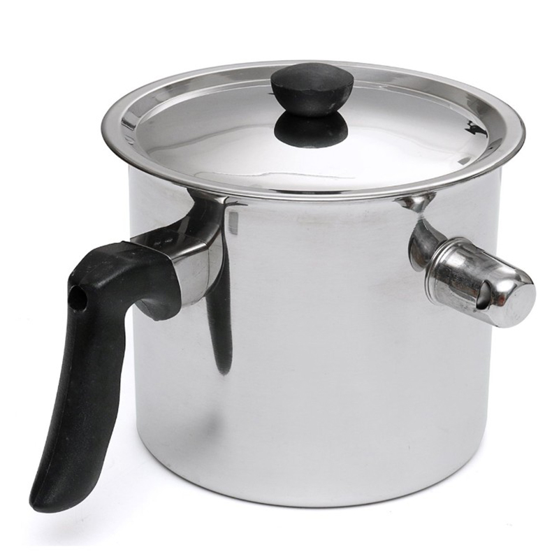 Olla de fundición de cera de abejas de acero inoxidable, herramienta de apicultura con agujero, Caldera de plata, miel de apicultura, equipo de cocina de leche Boili: Default Title