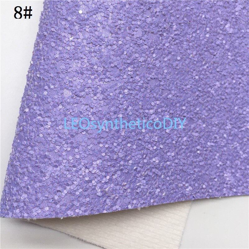 LEOsyntheticoDIY Neon Chunky Glitter Vinyl Fabric Sheet Felt Backing Synthetic Leather Faux Vinil DIY A4 SIZE R033A: 8