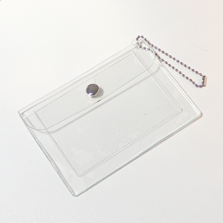 Porte-cartes en Pvc Transparent et étanche pour femmes et hommes, porte-cartes de visite et d&#39;identité, Mini porte-monnaie pour filles: Clear