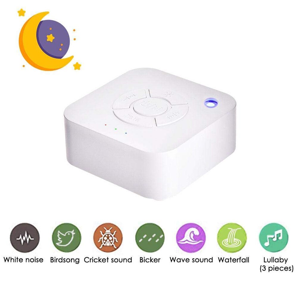Hvid støj maskine søvn lyd maskine 15 ikke-looping beroligende lyde til at sove og afslapning til baby voksen kontor hjemme tra