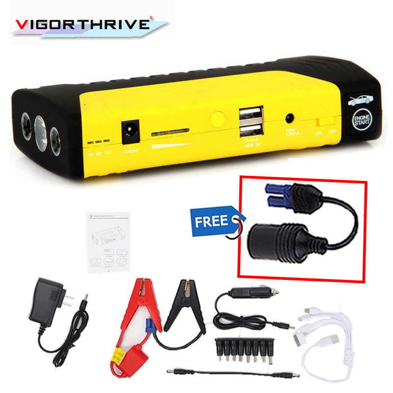 Bil jump starter multifunktion bil jump starter booster start nødbatteripakke powerbank til mobiltelefon bærbar