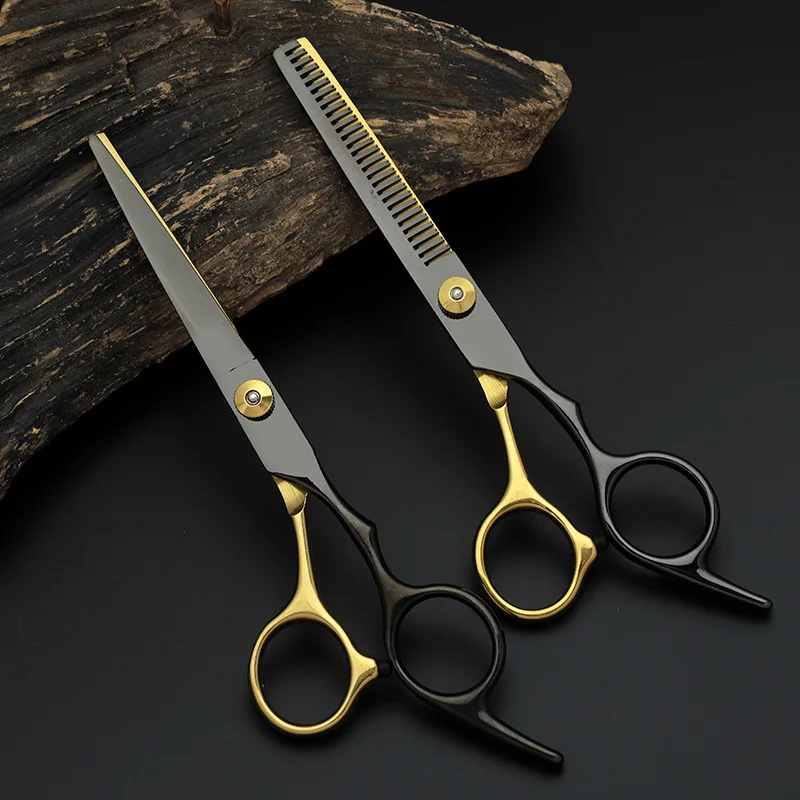 Frisørsaks barbertilbehør hårudtynding metalsaks tandsaks stylingværktøj klippesaks: Blomme