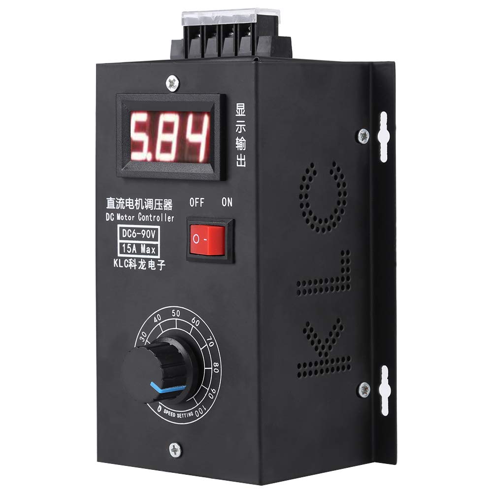 Universal DC Motor Speed Controller Pressure Regulating DC 6-90V 15A 0.01-1000W 16KHz PWM Variable Generator Kit w/ LED Display