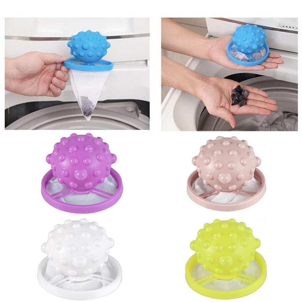 Floating Lint Mesh Trap Bag Hair Catcher Washing Machine Hair Ball Suction Hair Remover Laundry Ball Mesh Filter Bag Dirt Catch