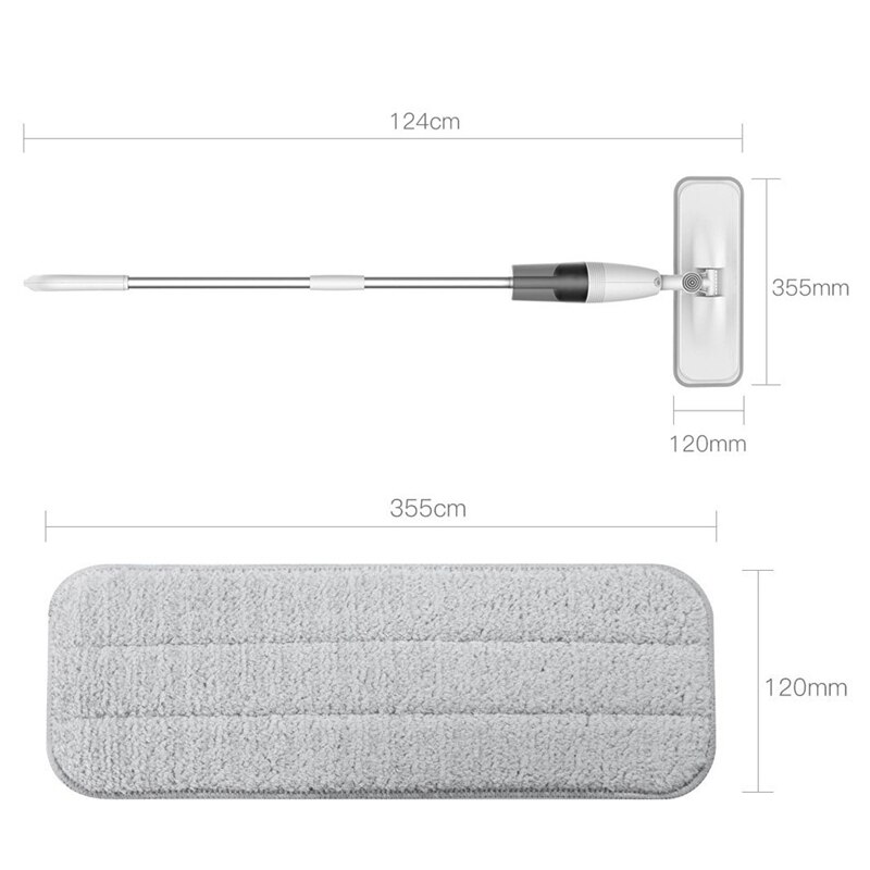 Recambio de trapos de tela para mopa Xiaomi Mijia Deerma, cabezal de paño de limpieza giratorio 360, fibra de carbono de madera, 8 Uds.