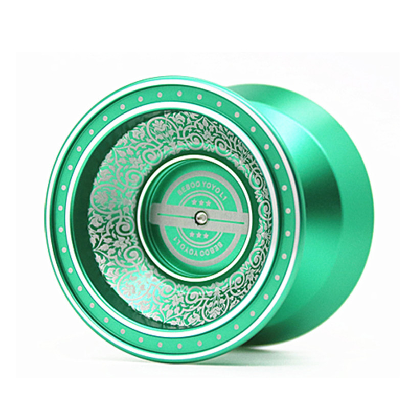 Yoyo Metalowy Anyo L1 - Motyl - Średnica 57.28mm - 63.23g - Pierścień Silikonowy: Zielony