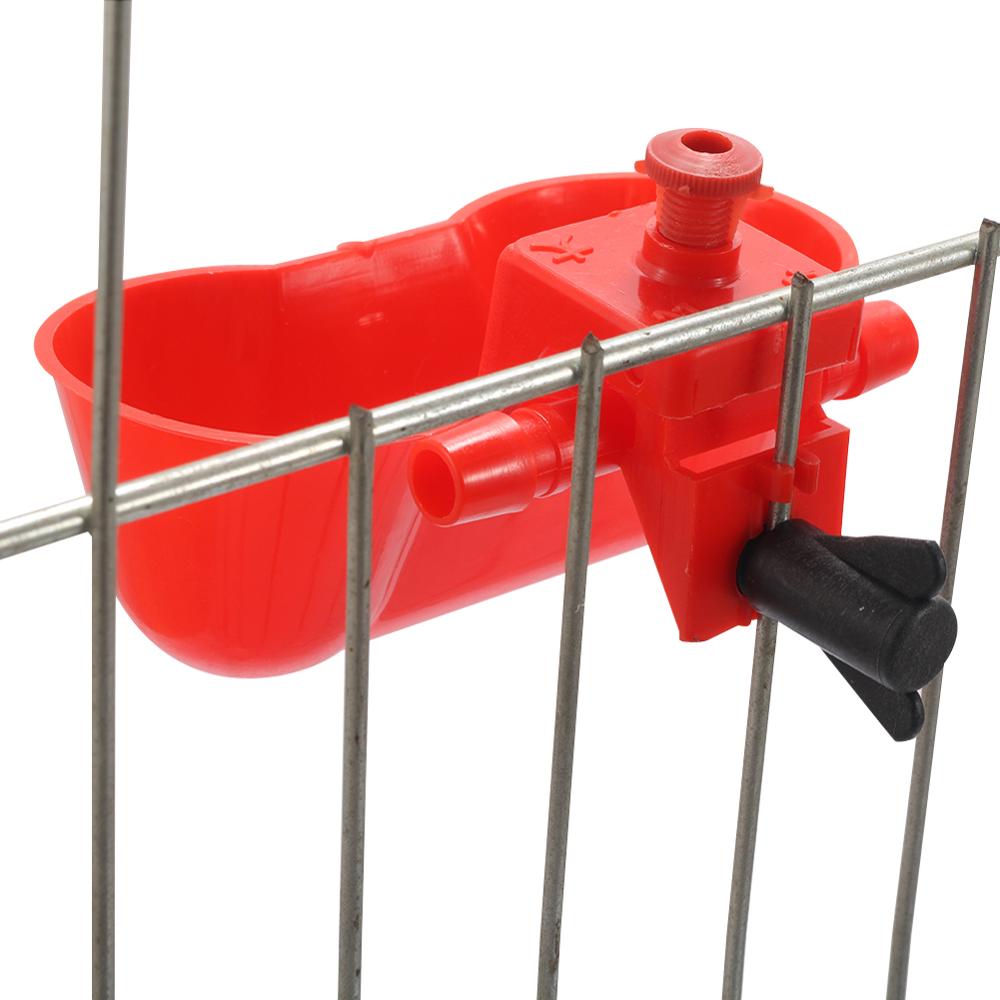 Abreuvoir automatique siamois pour oiseaux, 1 ensemble de bols à eau rouges pour caille, Pigeon, perroquet, outils d&#39;alimentation pour animaux de compagnie
